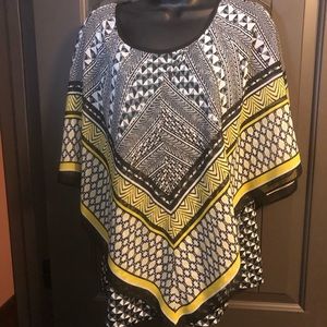 B-Design Handkerchief Style Semi Sheer 2 Layer